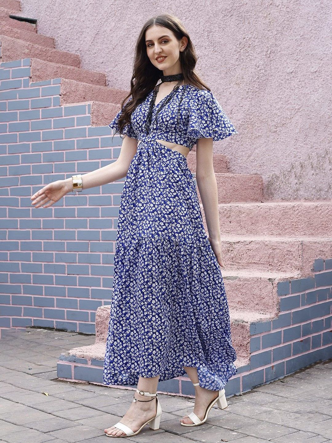 Buy SHEETAL Associates Floral Print Fit & Flare Maxi Dress