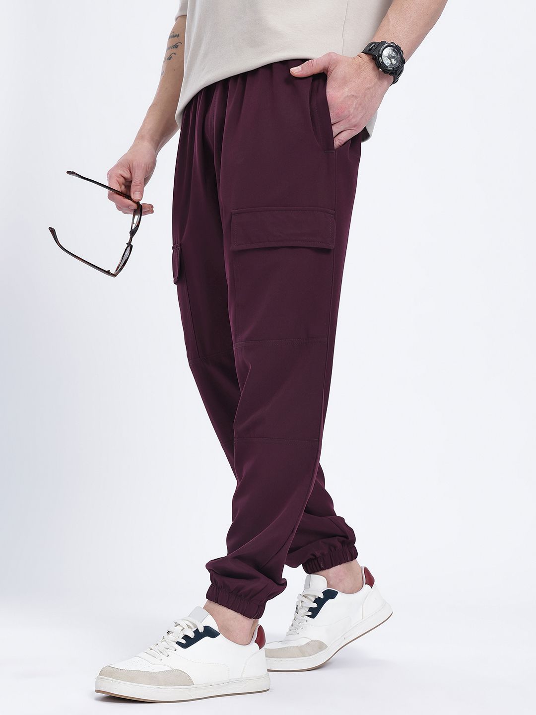 Kook N Keech Men Relaxed Fit Cargo Style Joggers