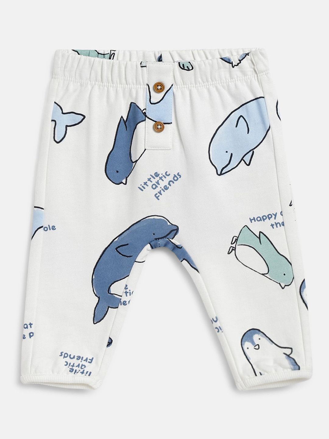 Chicco Boys Mid-Rise Printed Relaxed Easy Wash Joggers Trousers
