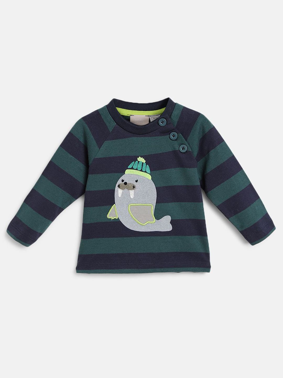 Chicco Boy Striped Round Neck T-shirt