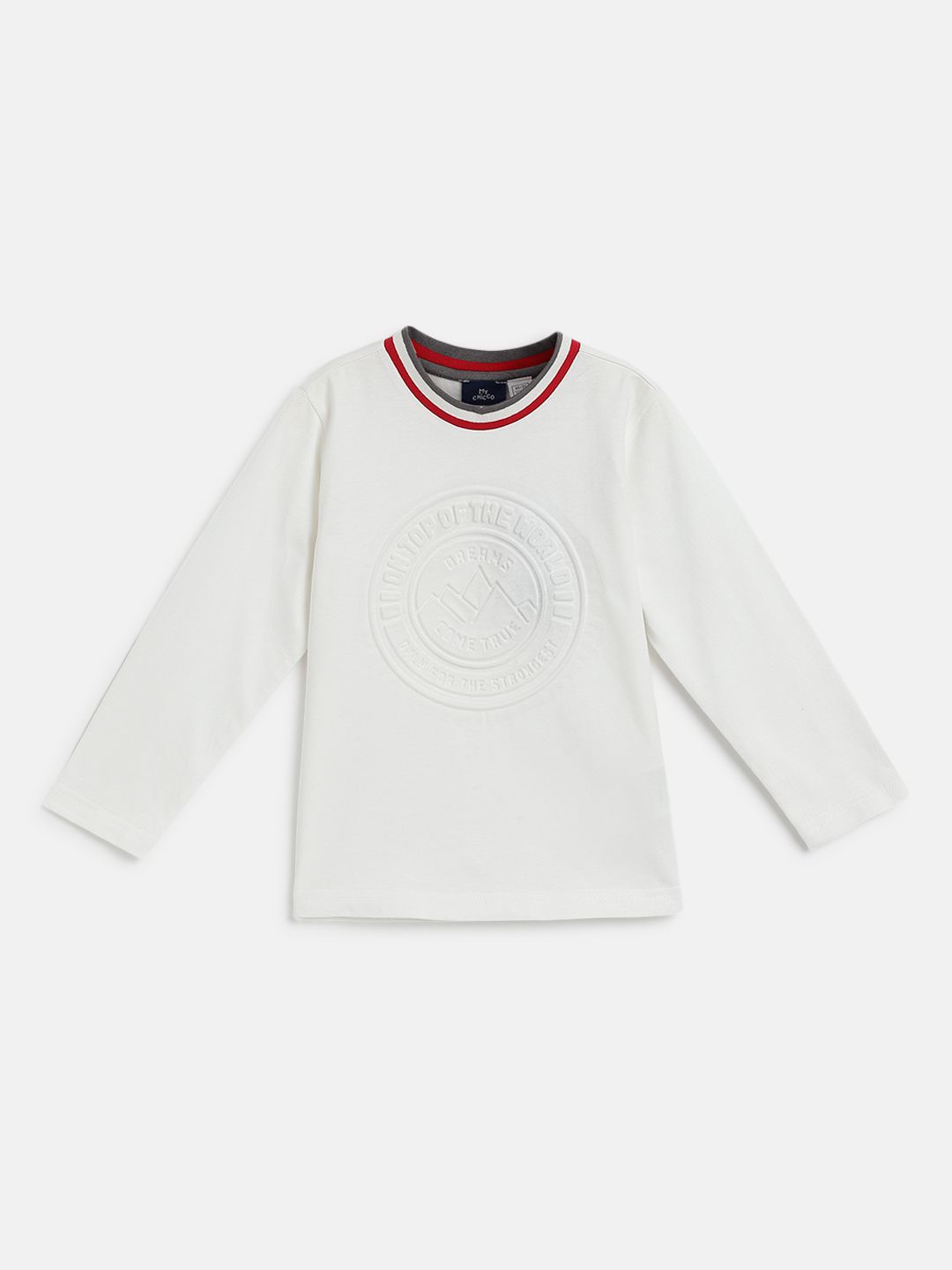 Chicco Boy Solid Typography Round Neck T-shirt