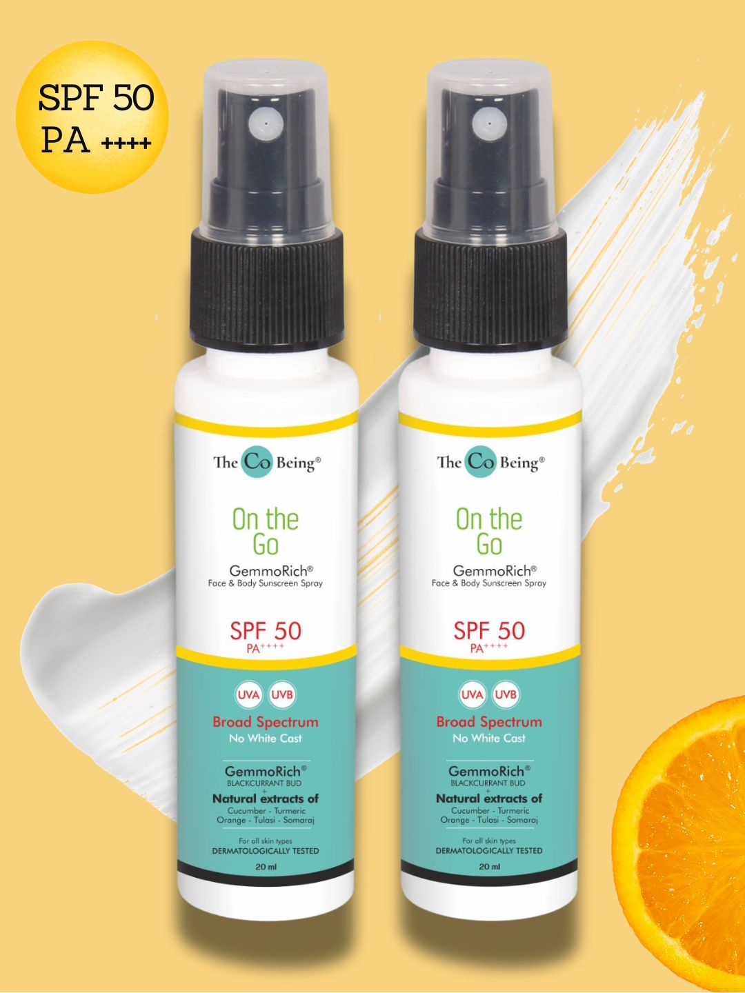 The Co Being Set Of 2 On The Go Sunscreen Spray SPF 50 PA++++ - 20ml Each