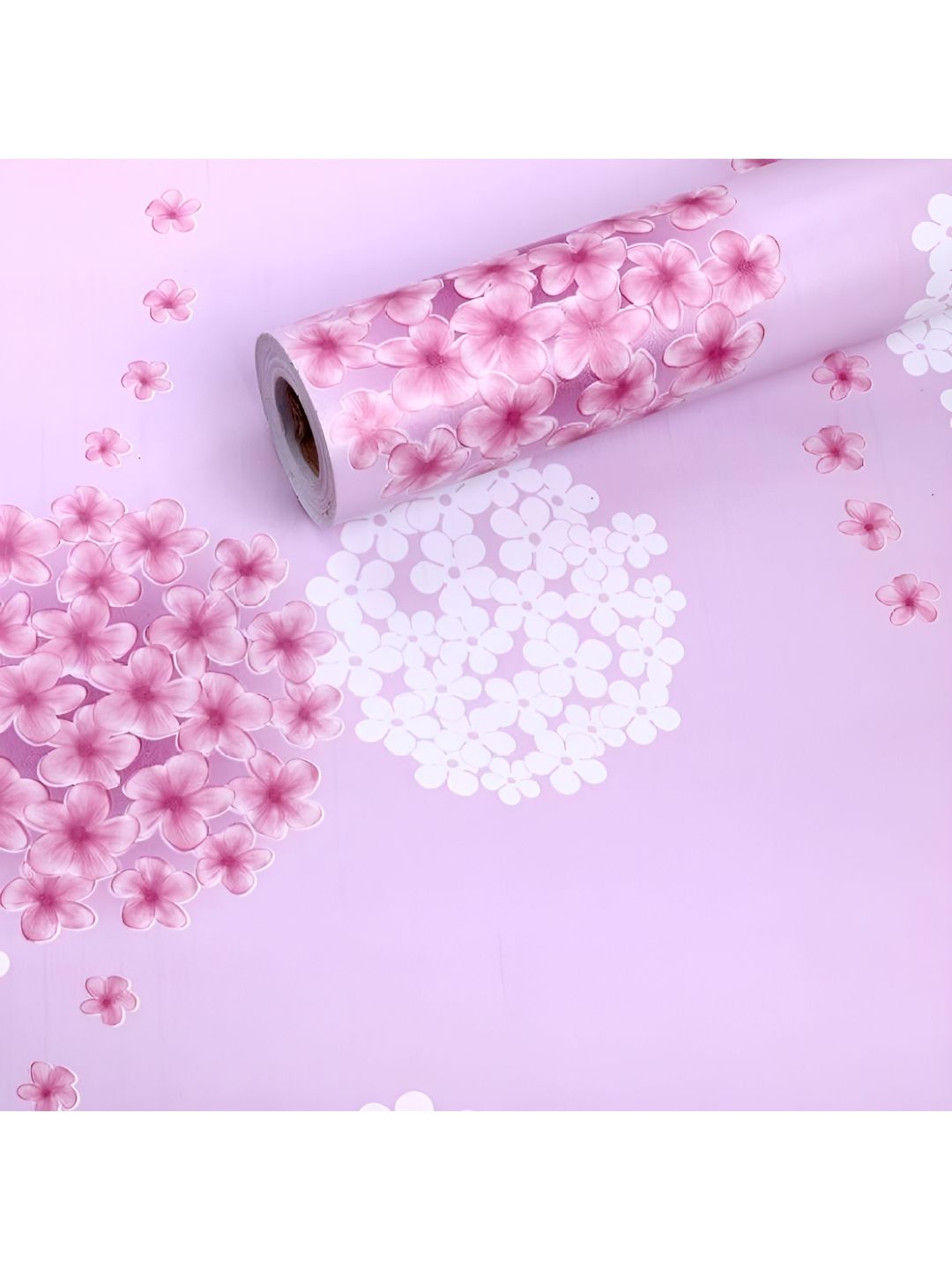 Aura Aura Lavender-Colored & White 3D Printed Self Adhesive Wall Sticker
