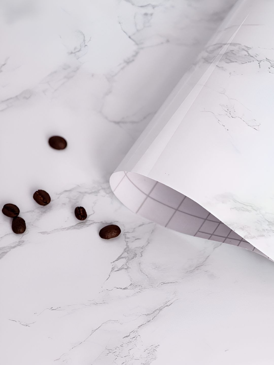 Aura Aura White & Grey 3D Printed Self Adhesive Wall Sticker