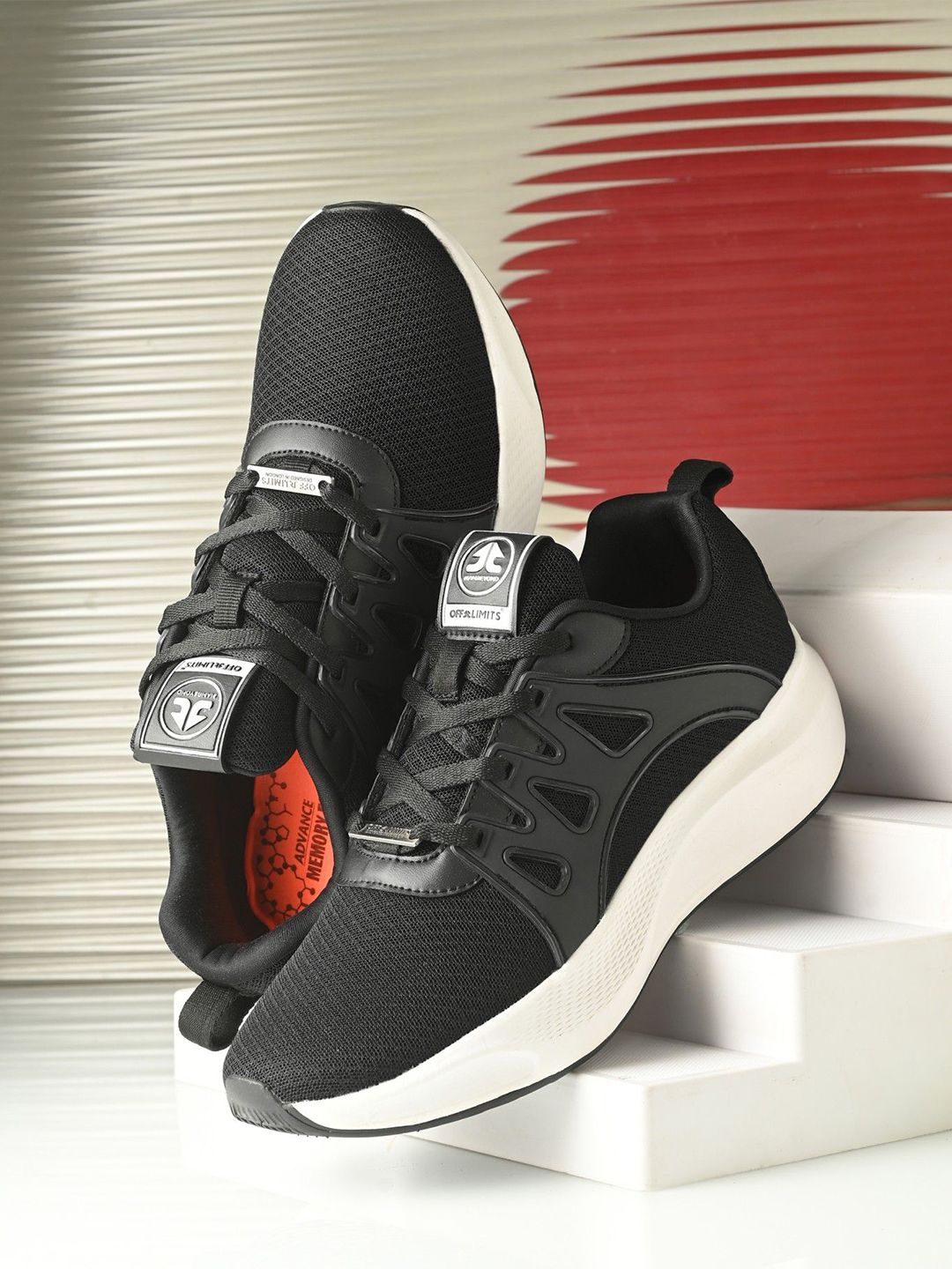 OFF LIMITS Men Mesh Lace-Ups Non-Marking Running Sports Shoes