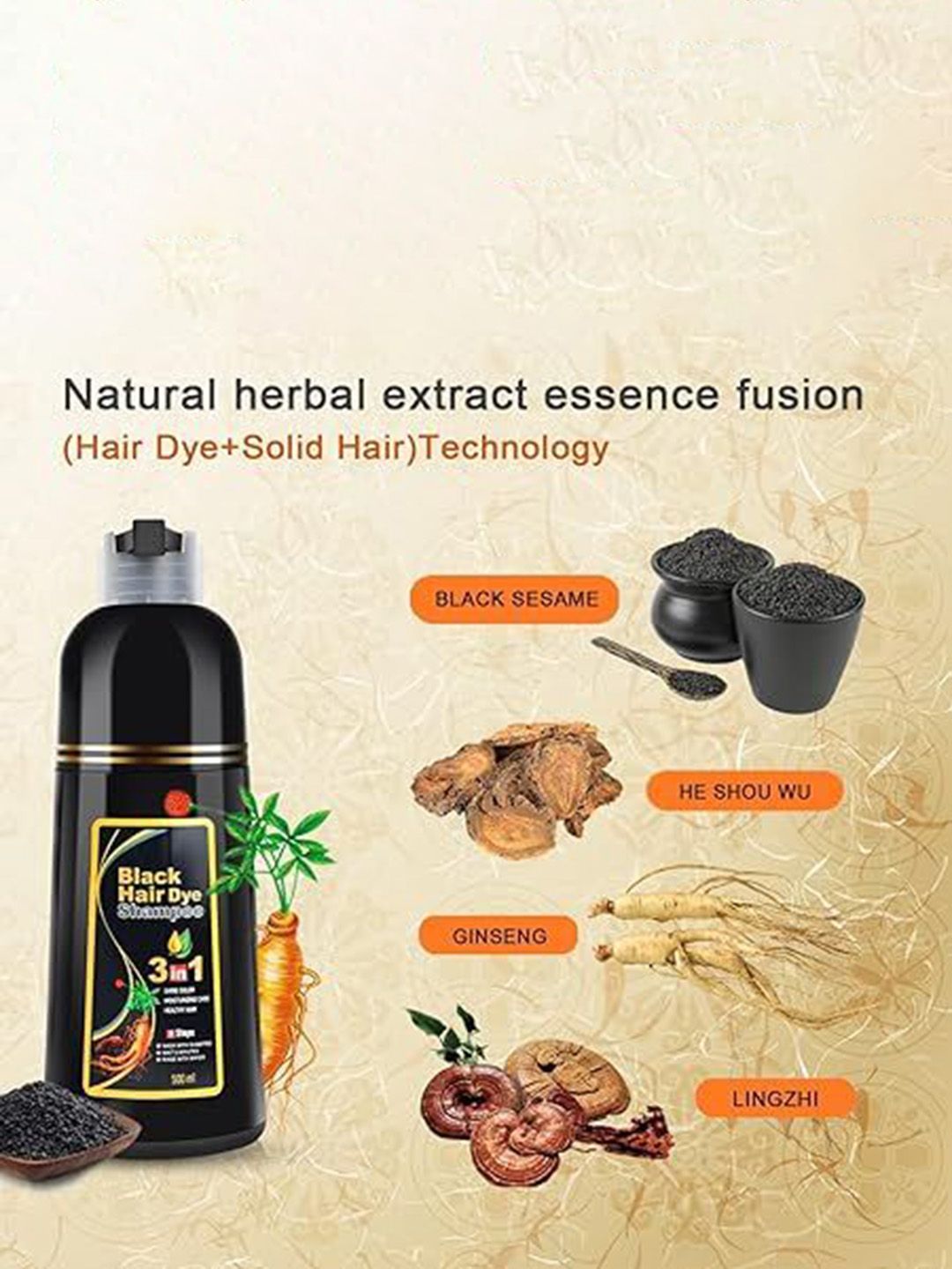 YUSEEK Cream Shampoo Black 350g✖️3 FRET ONLINE STORE