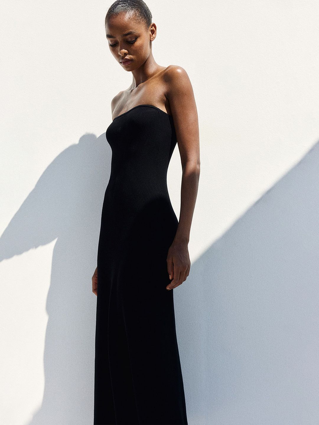 h&m rib knit bandeau dress SanijaRaeBond on LTK