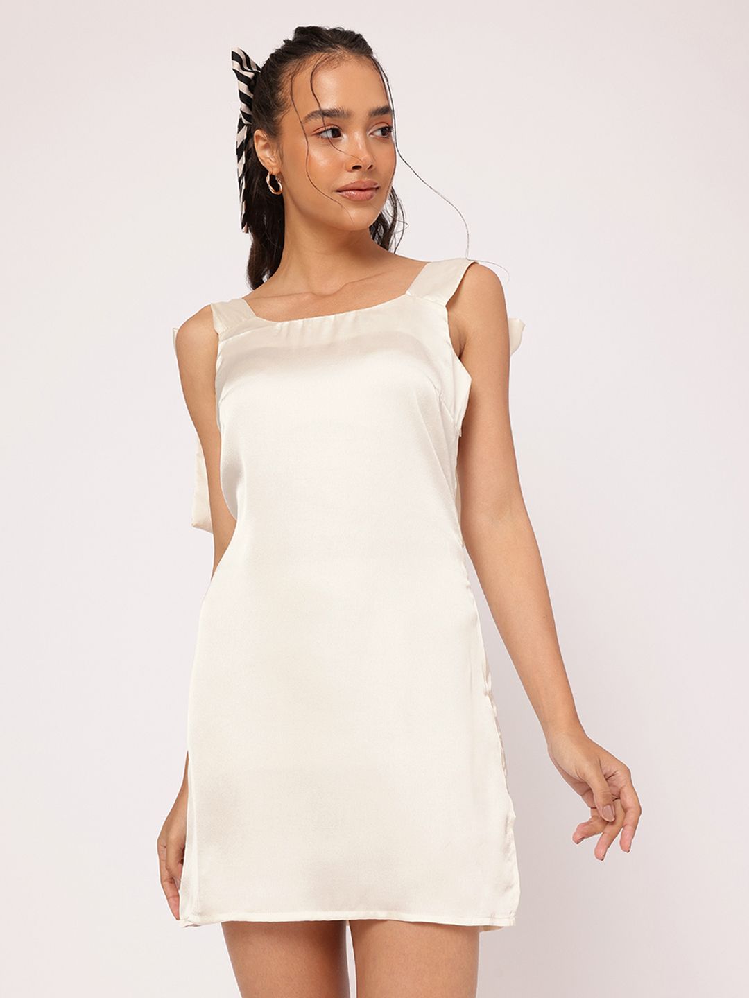 Buy DressBerry X fwd Satin Tie-Up Detailed Mini Dress - Dresses