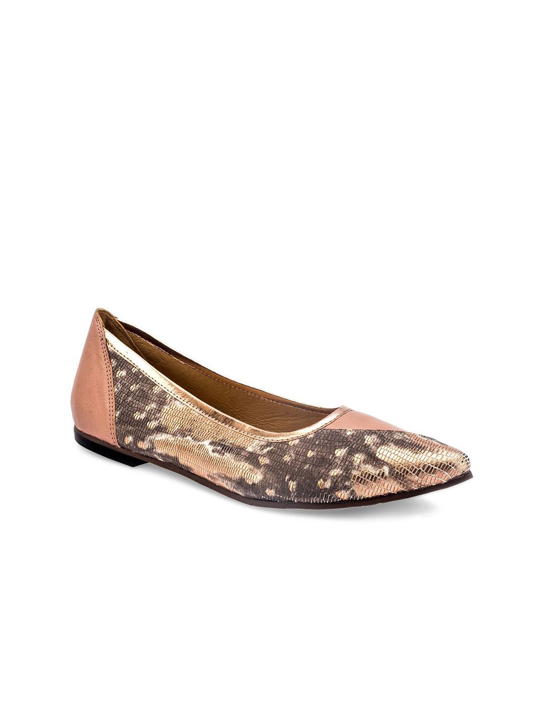 Eske Women Printed Leather Ballerinas Flats