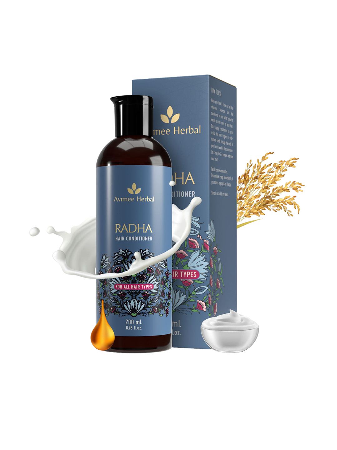 Avimee Herbal Radha Hair Conditioner with Keratin & Milk - 200ml