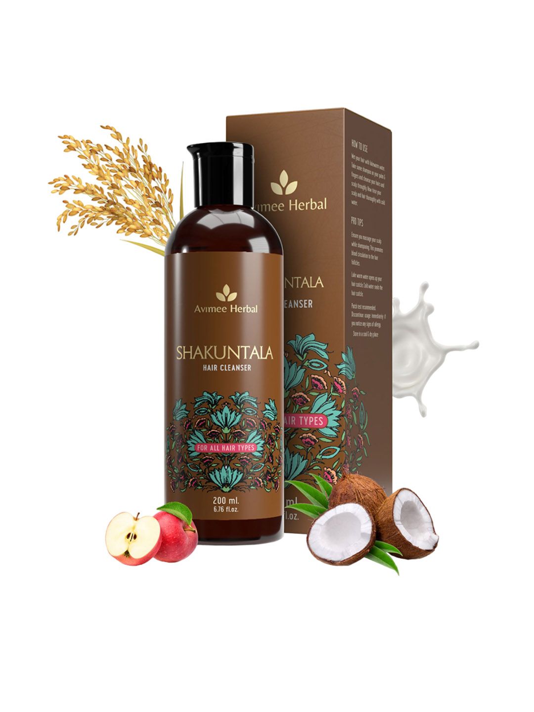 Avimee Herbal Shakuntala Hair Cleanser With Milk & Rice Protein - 200ml
