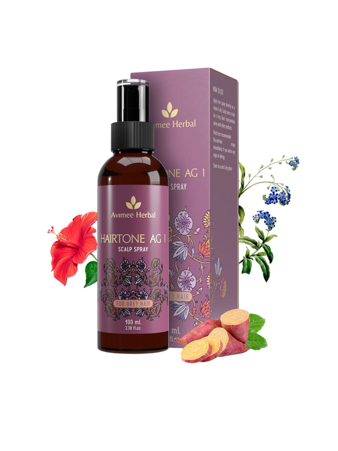 Avimee Herbal Hairtone AG1 Scalp Spray With Hibiscus Extract - 100ml
