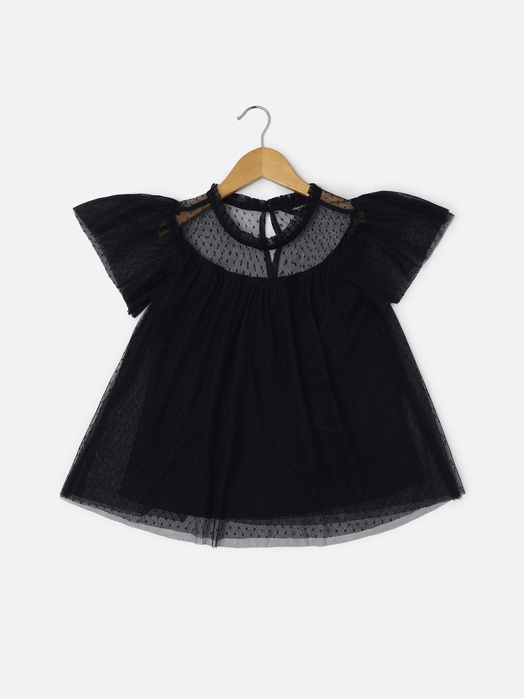 Allen Solly Junior Girls Solid Round Neck Cotton Top