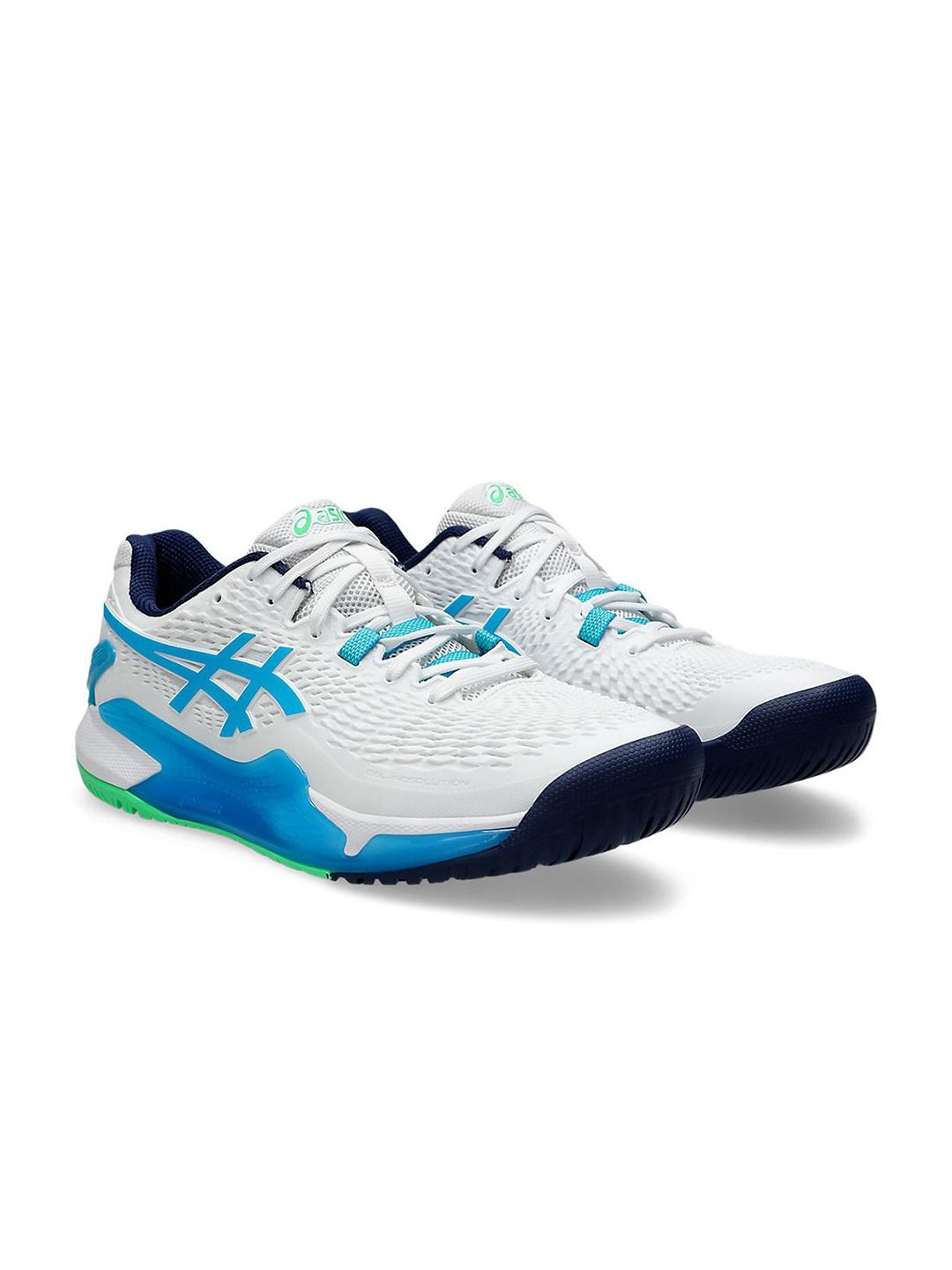 【美品】ASICS GEL-RESOLUTION 9 OC 25cm Mens tennis shoes Asics GEL-RESOLUTION 9 white | AD Sport.store
