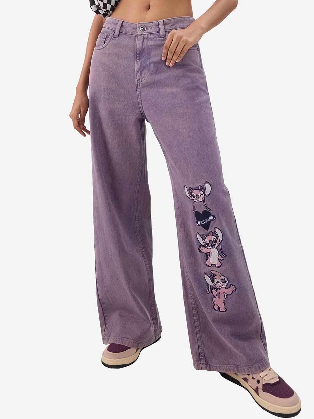 Buy The Souled Store Women Solid Mid Rise Wide Leg Clean Look