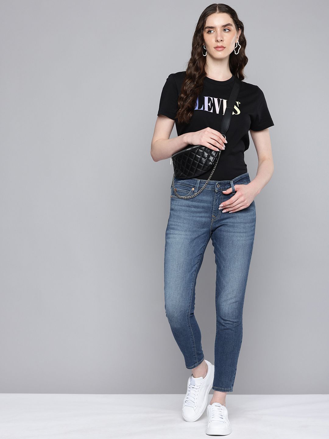 711 Blue Skinny Fit Mid Rise Jeans