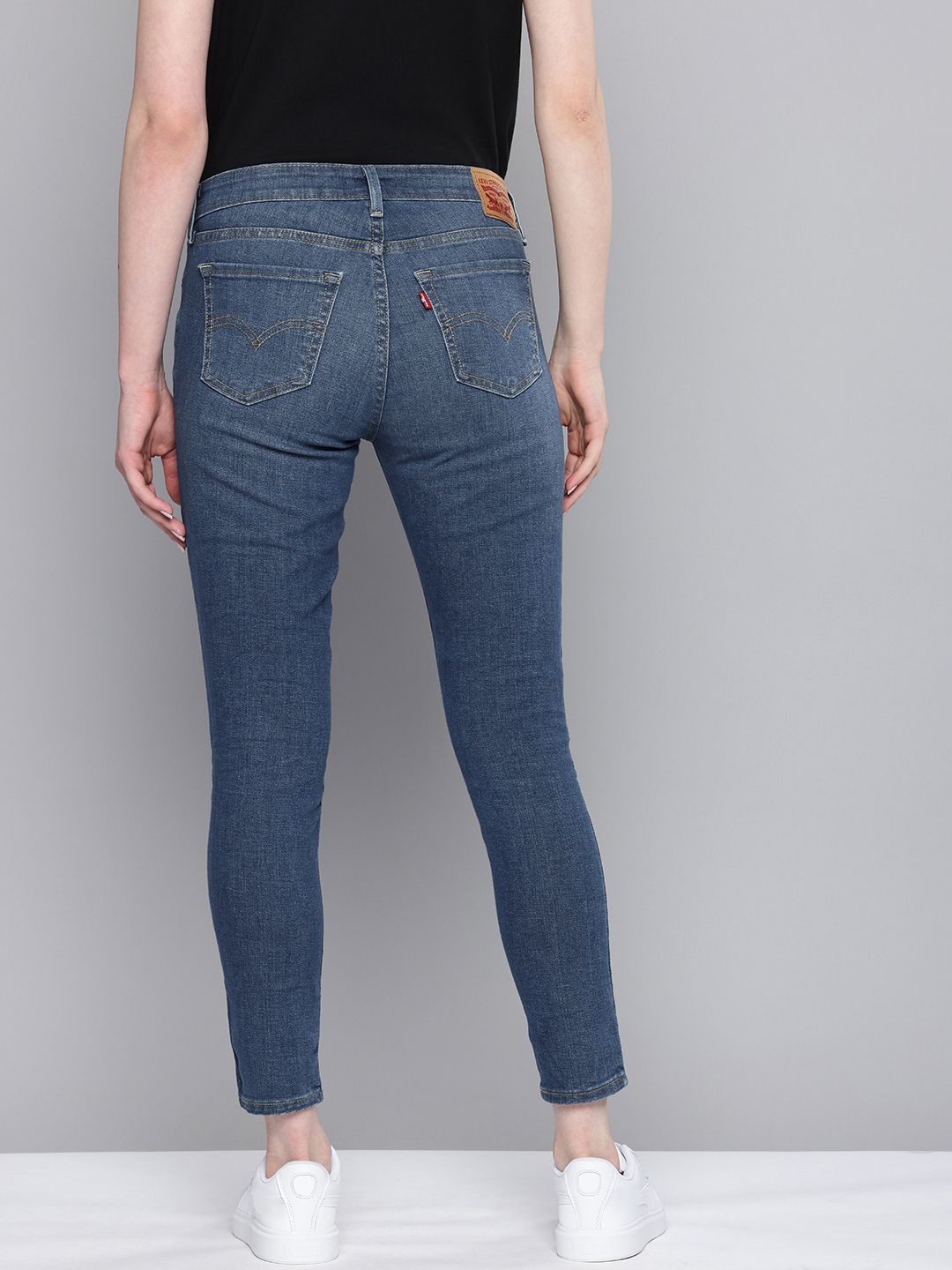 711 Blue Skinny Fit Mid Rise Jeans