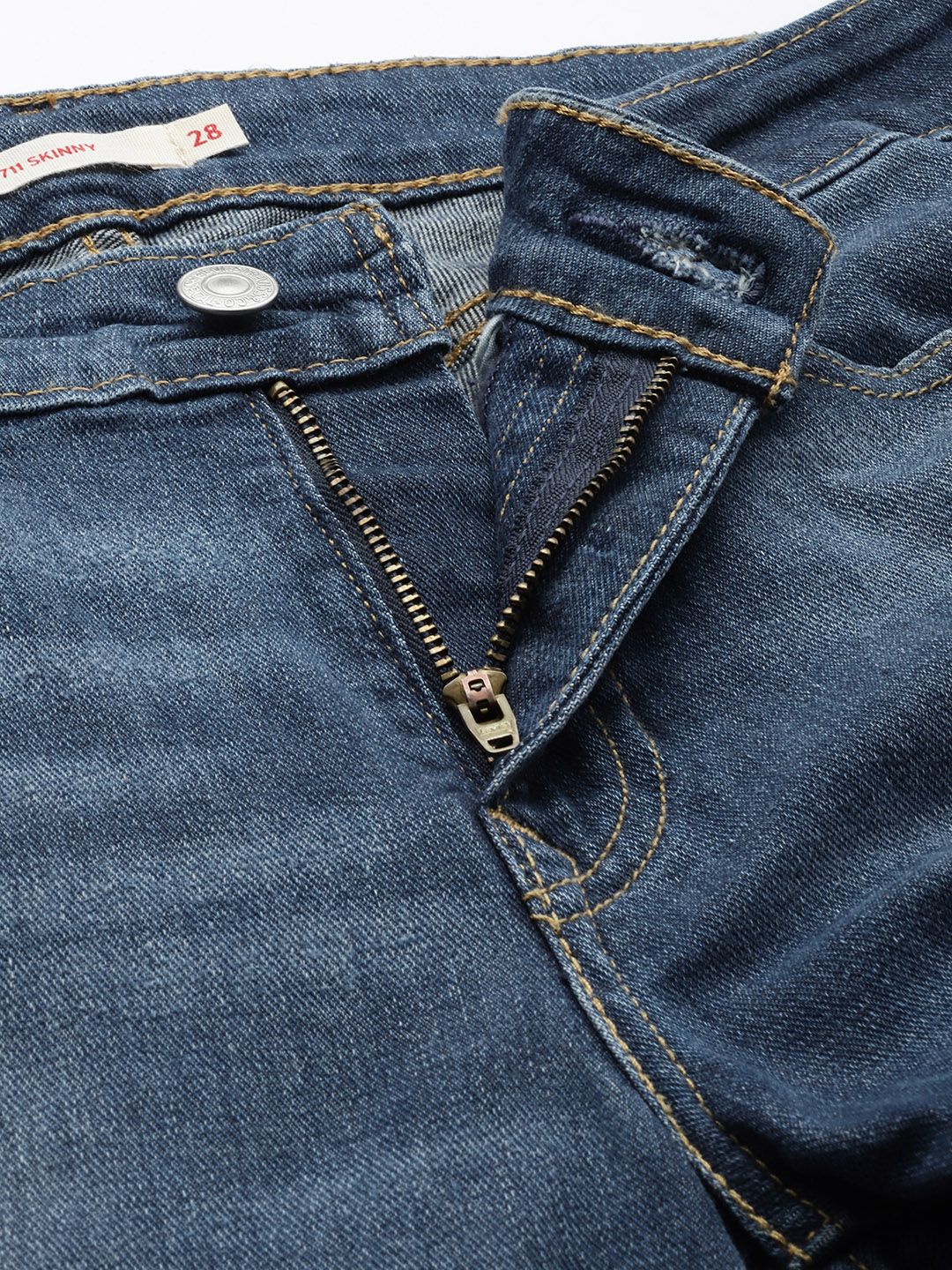 711 Blue Skinny Fit Mid Rise Jeans