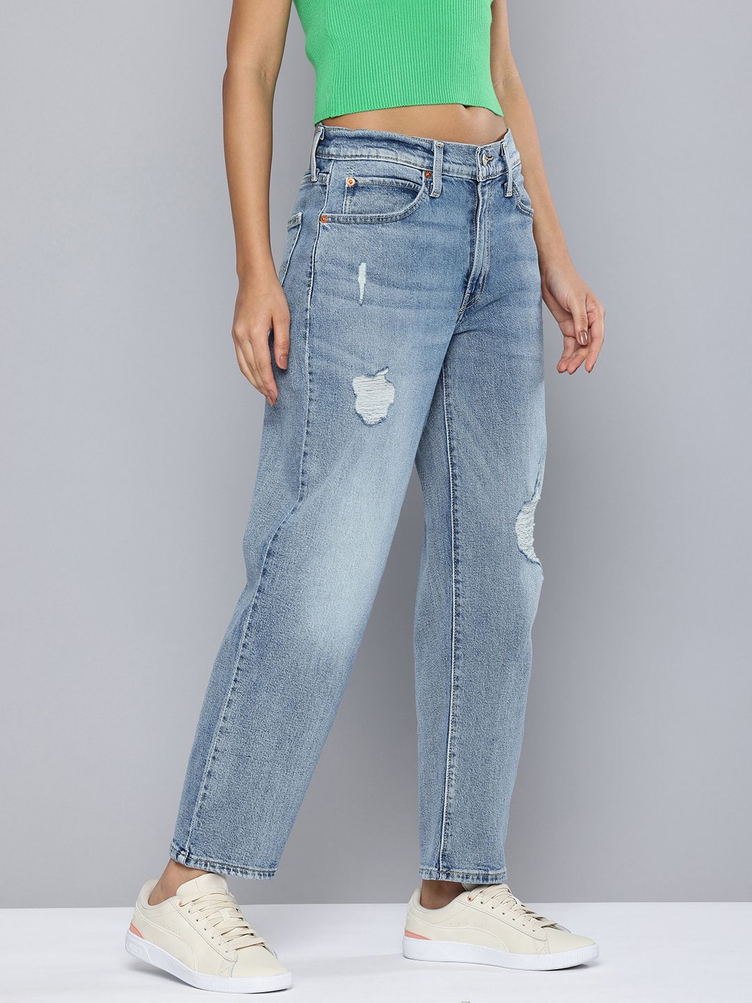 's 94 Blue Baggy Fit Mid Rise Jeans