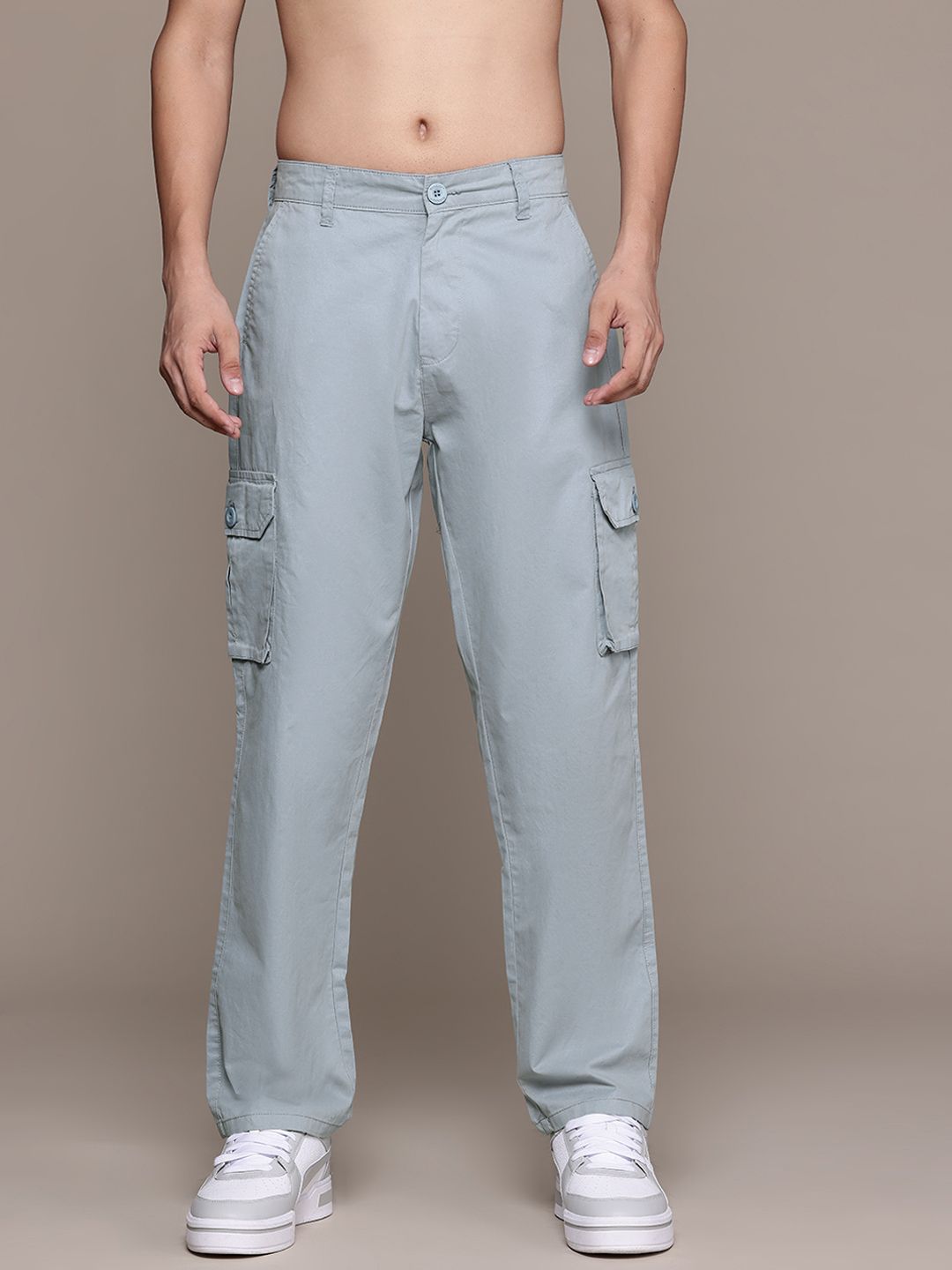 The Roadster Life Co. Men Straight Fit Chinos Cargos Trousers