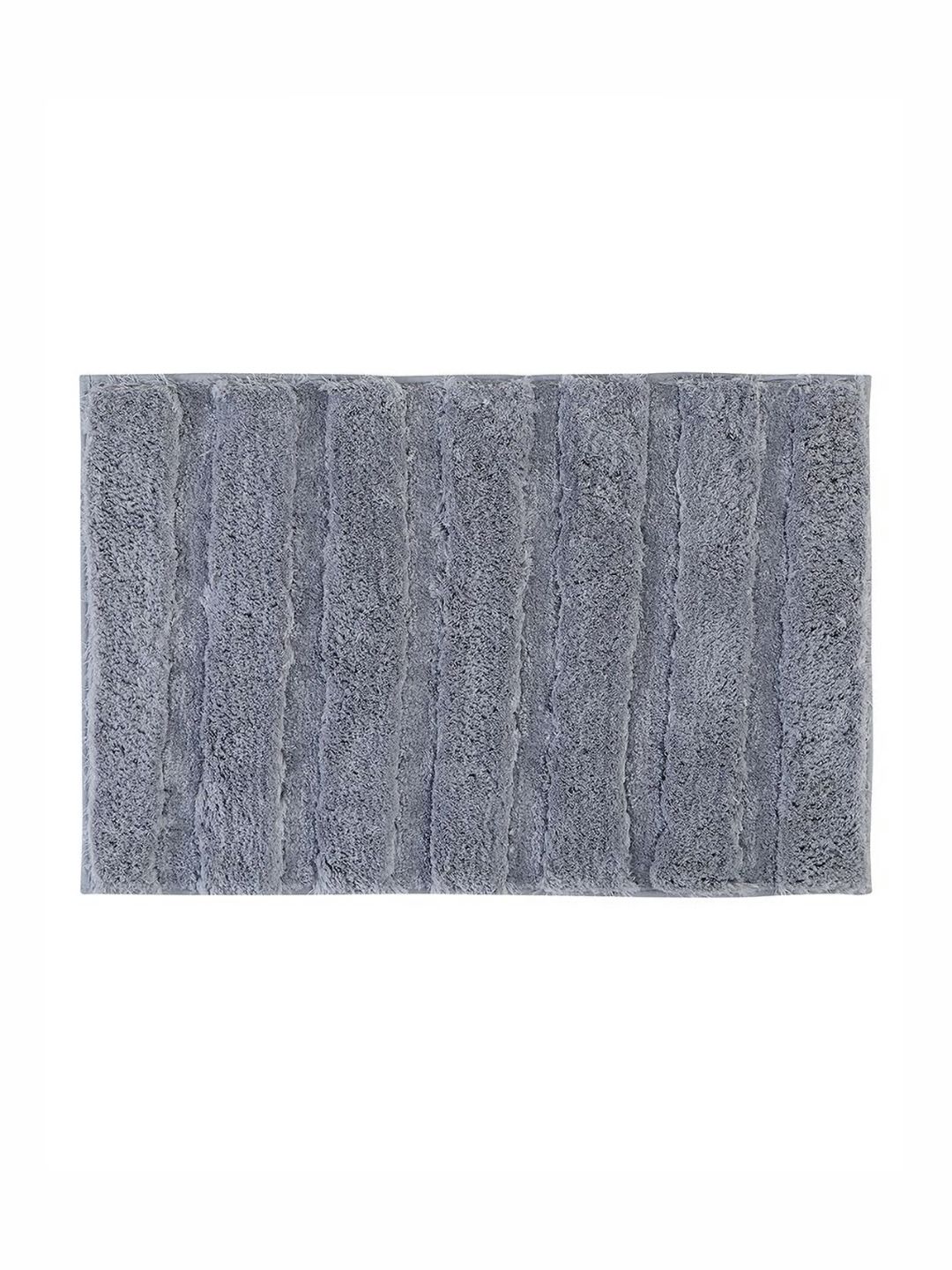 Pano Sydney Grey 1800 GSM Microfiber Tufted Rectangular Anti Skid Bath Rug