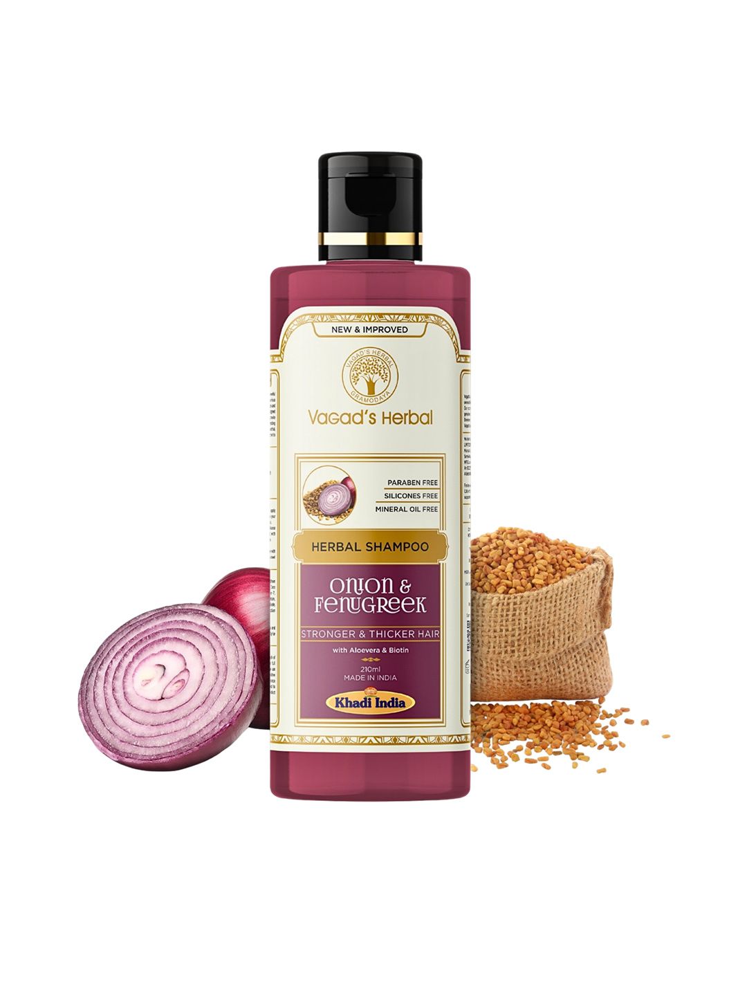 Vagads Herbal Onion & Fenugreek Shampoo-210ml