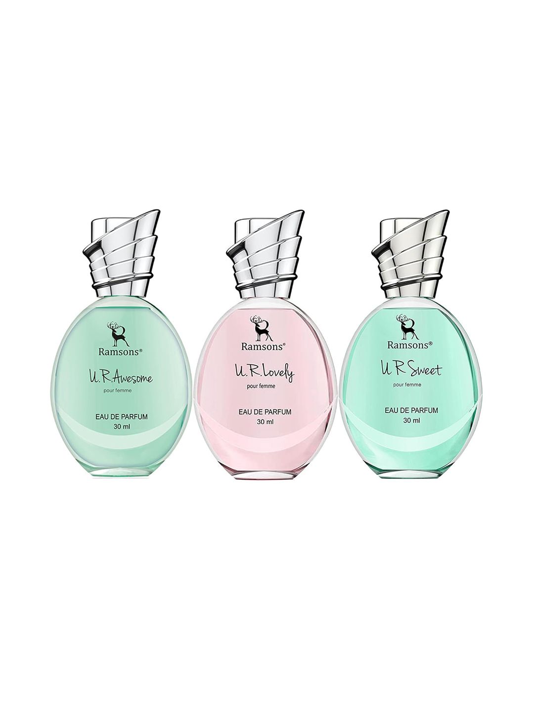 Ramsons Women Set of 3 Eau de Parfum 30 ml each - U R Lovely + U R Sweet + U R Awesome