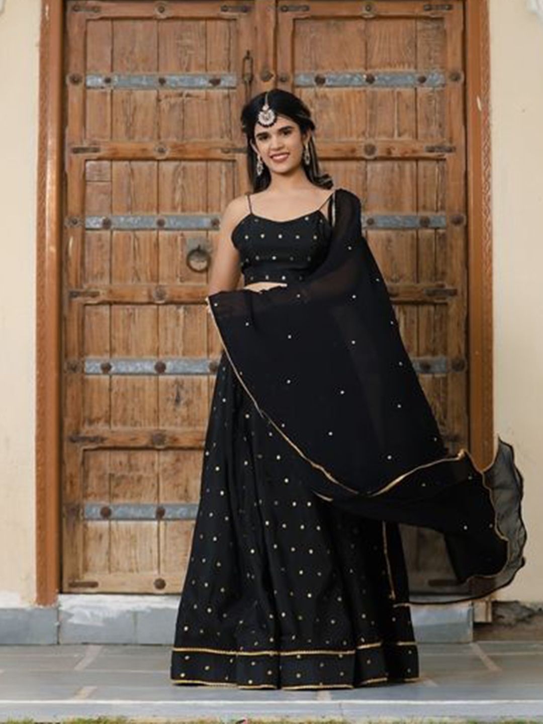 Indi INSIDE Embellished Silk Ready to Wear Lehenga & Unstitched Blouse With Dupatta