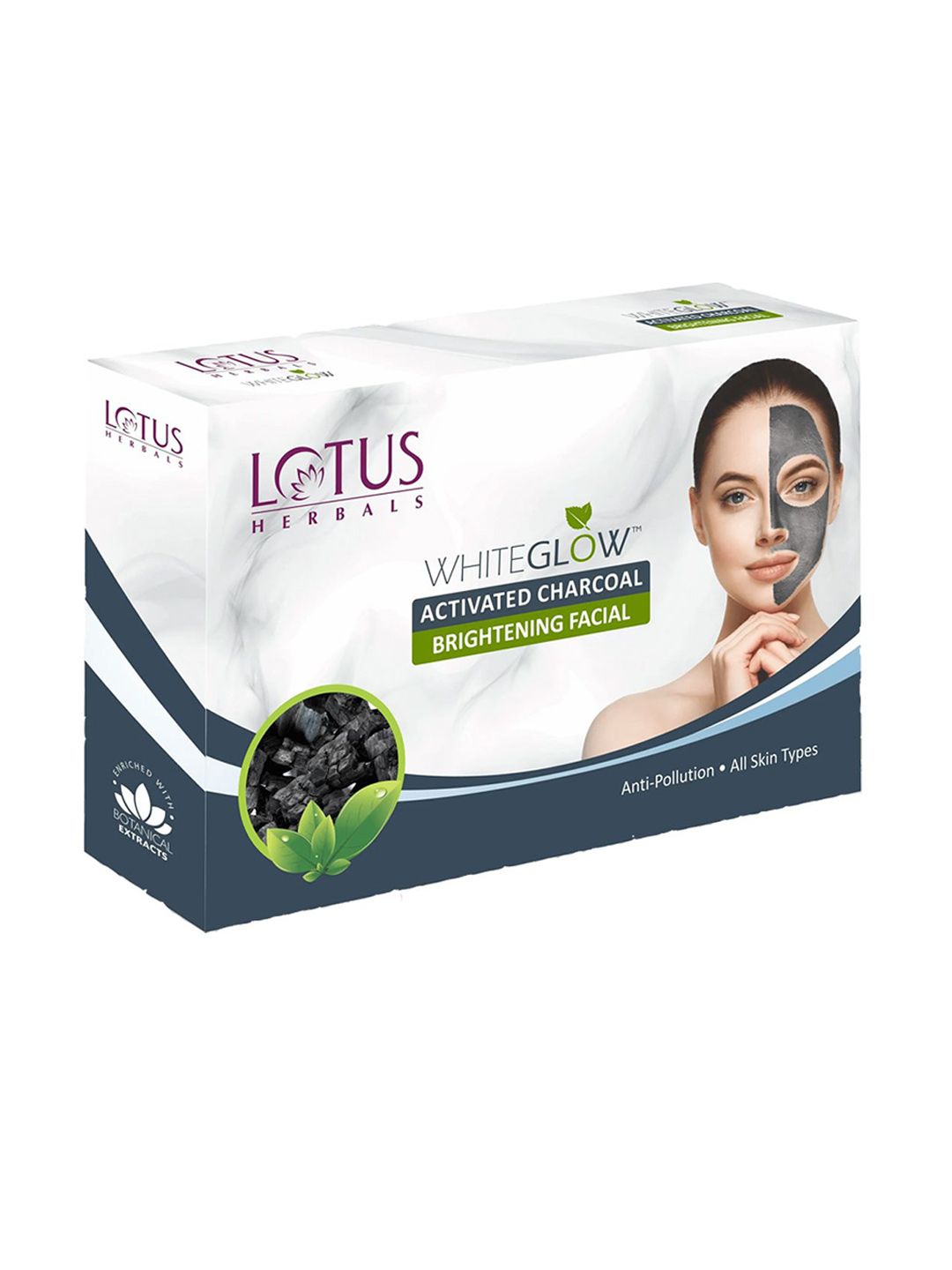 Lotus Herbals Whiteglow Activated Charcoal Brightening 4 In 1 Facial Kit
