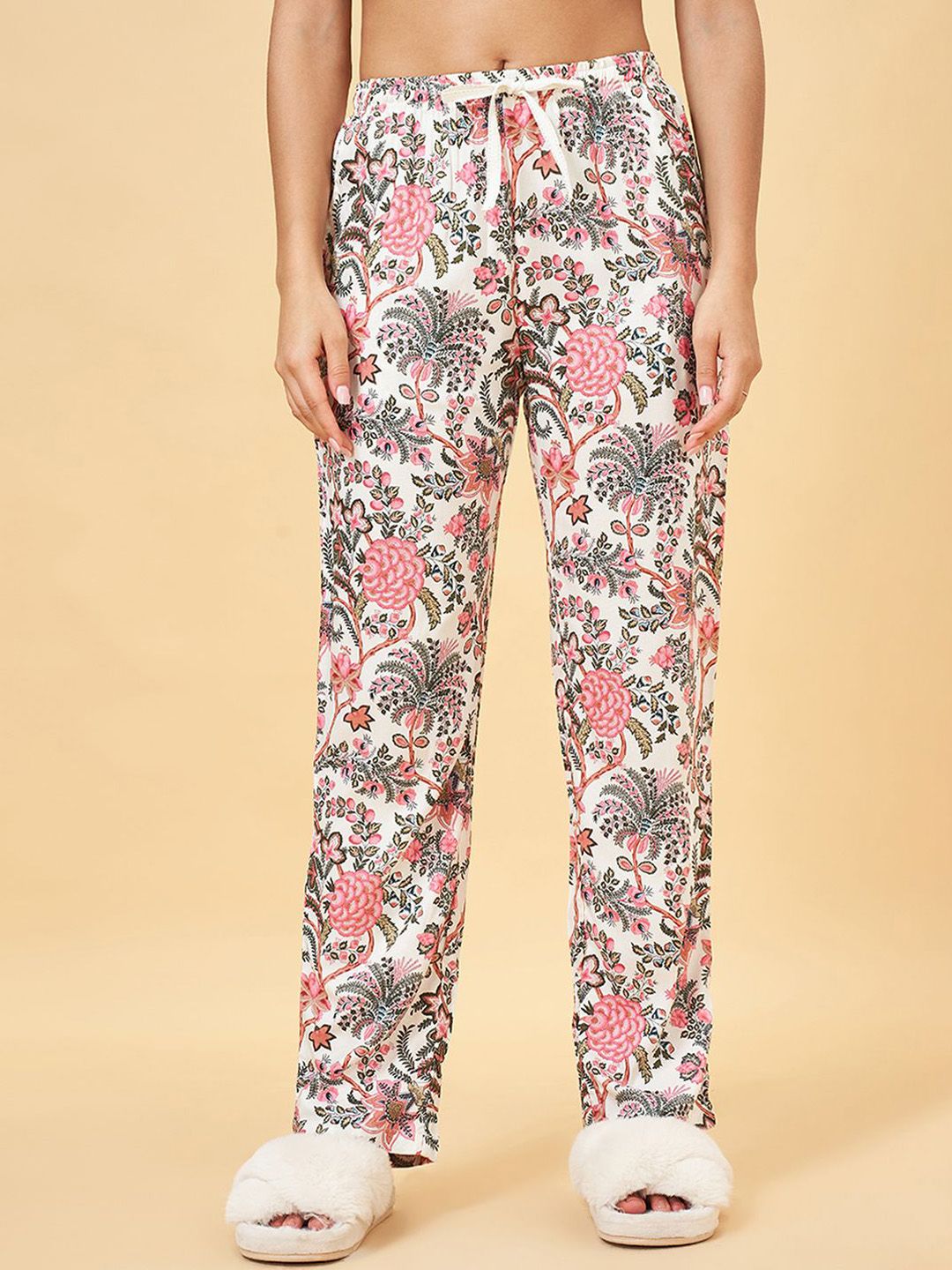 Dreamz by Pantaloons Women Printed Mid-Rise Lounge Pants