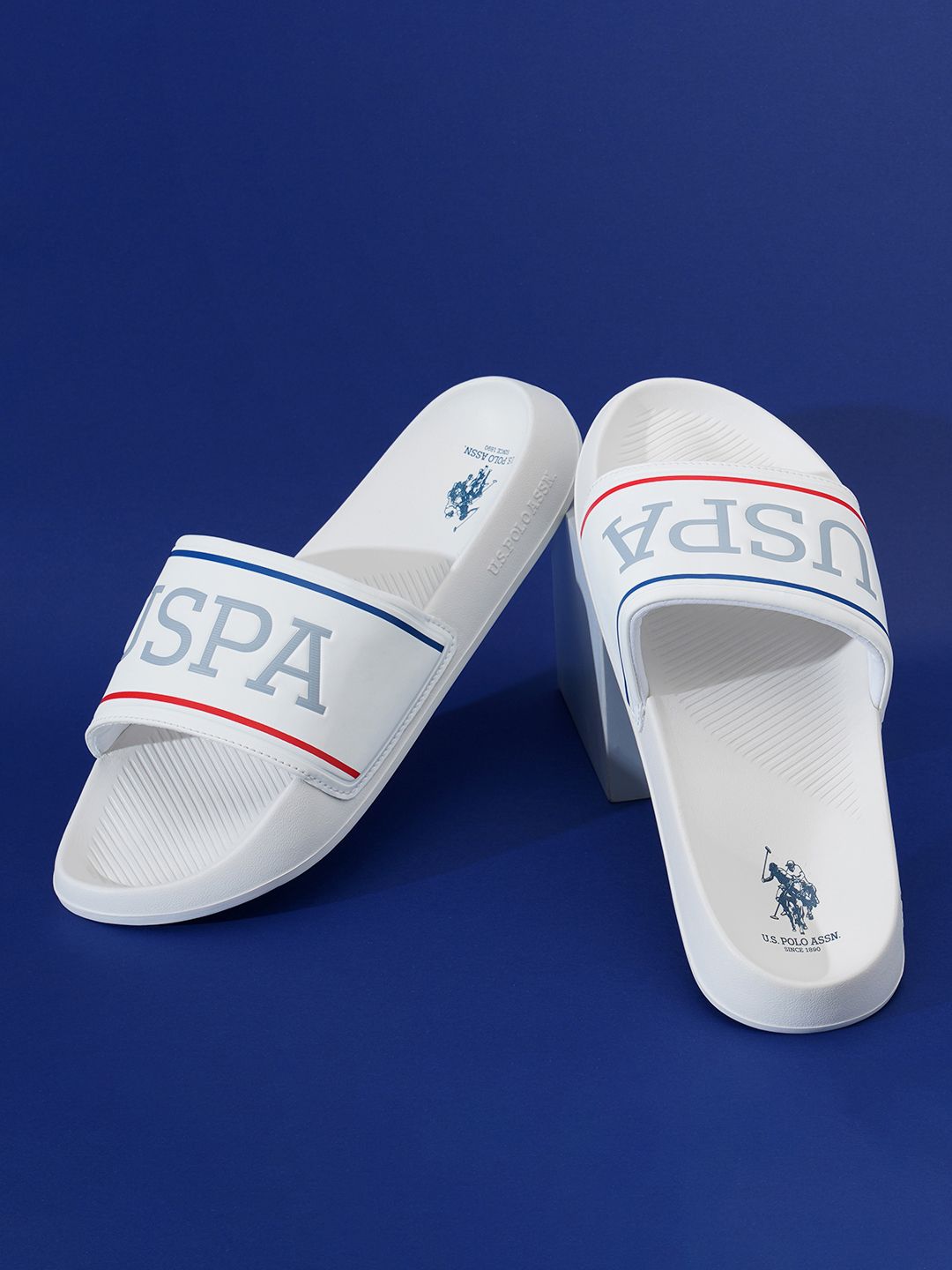 U.S. Polo Assn. Cloyee 6.0 White comfort Sliders