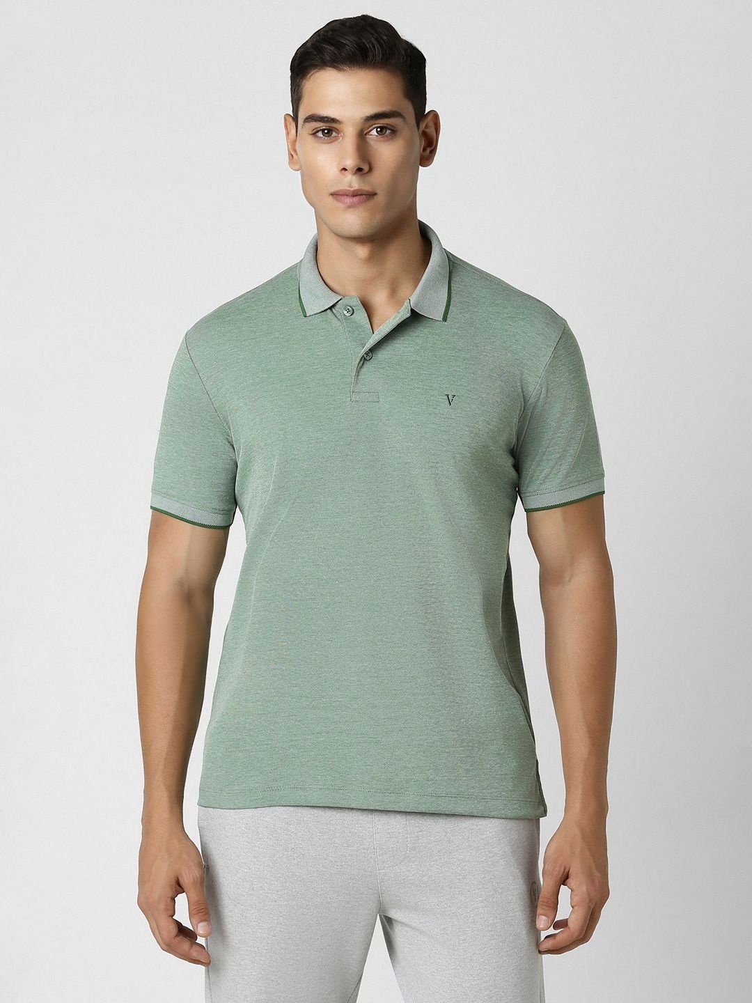 Van Heusen Flex Men Polo Collar T-shirt