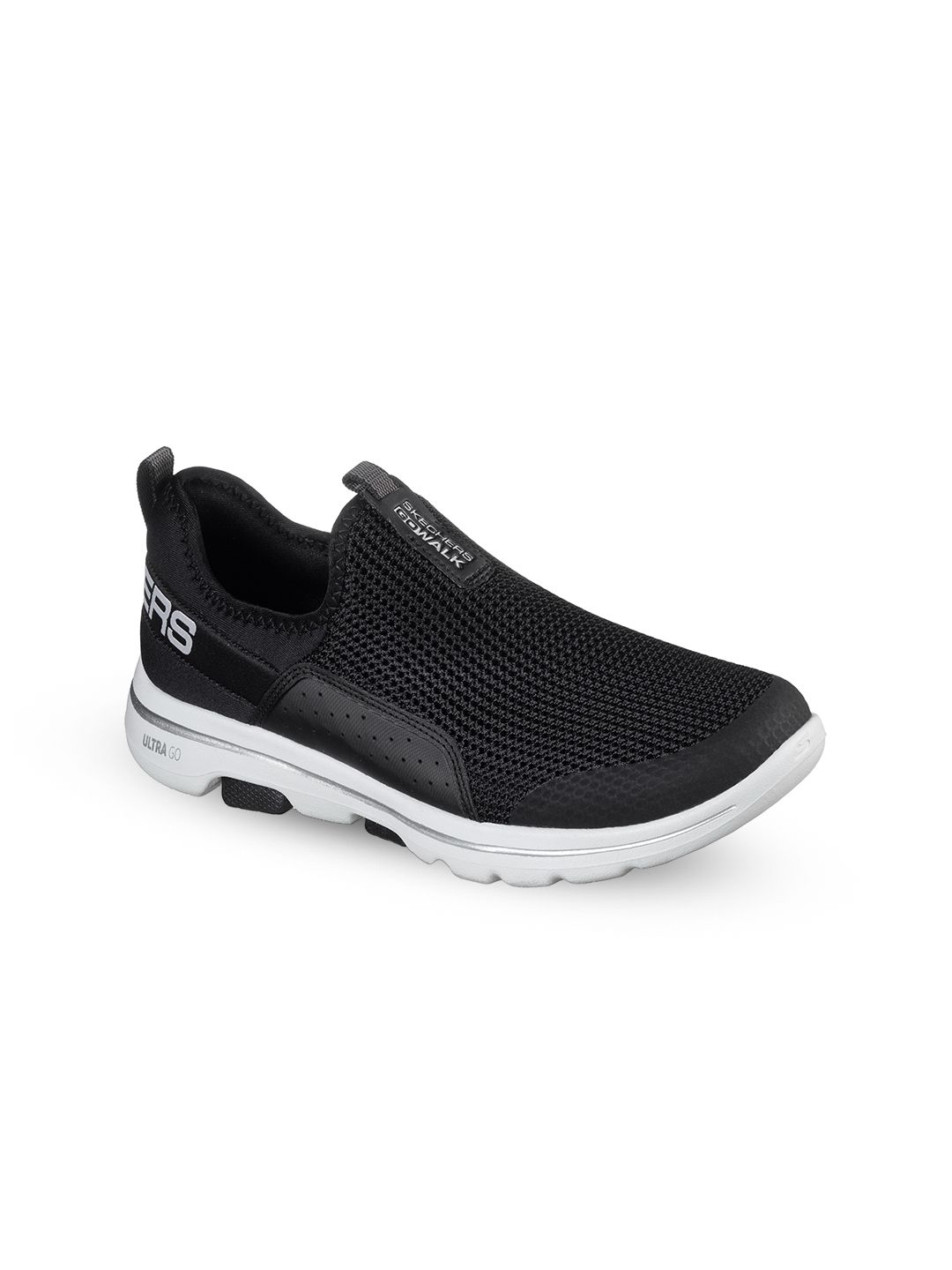 Skechers Women Self Design Slip On Round Toe Non Marking Walking Shoes