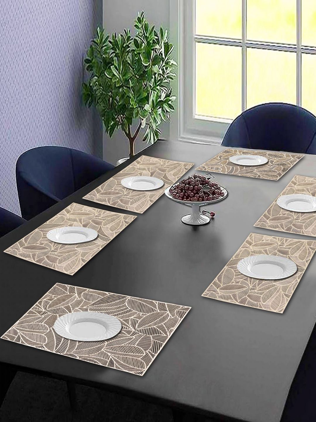 LooMantha Set Of 6 Geometric Table Placemats