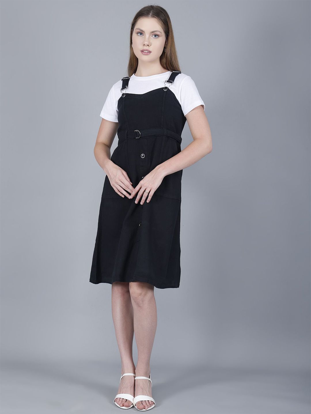 Buy Codaisy Pinafore Dress - Dresses for Women 30243499 | Myntra