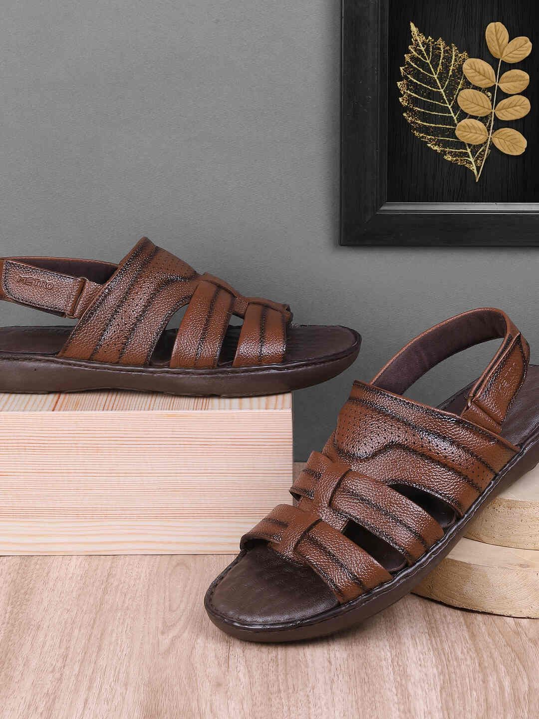 Metro Men Leather Comfort Sandals
