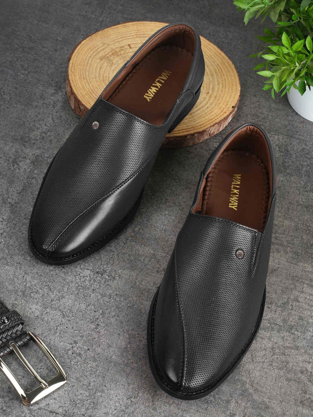 WALKWAY by Metro Men Textured Round Toe Loafers