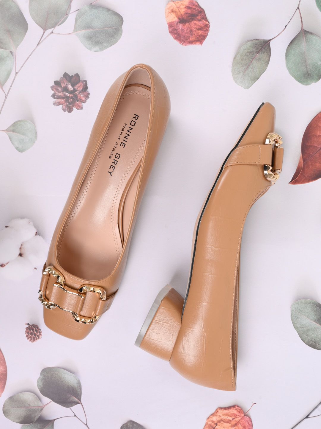 Ronnie Grey Women Printed Ballerinas with Buckles Flats