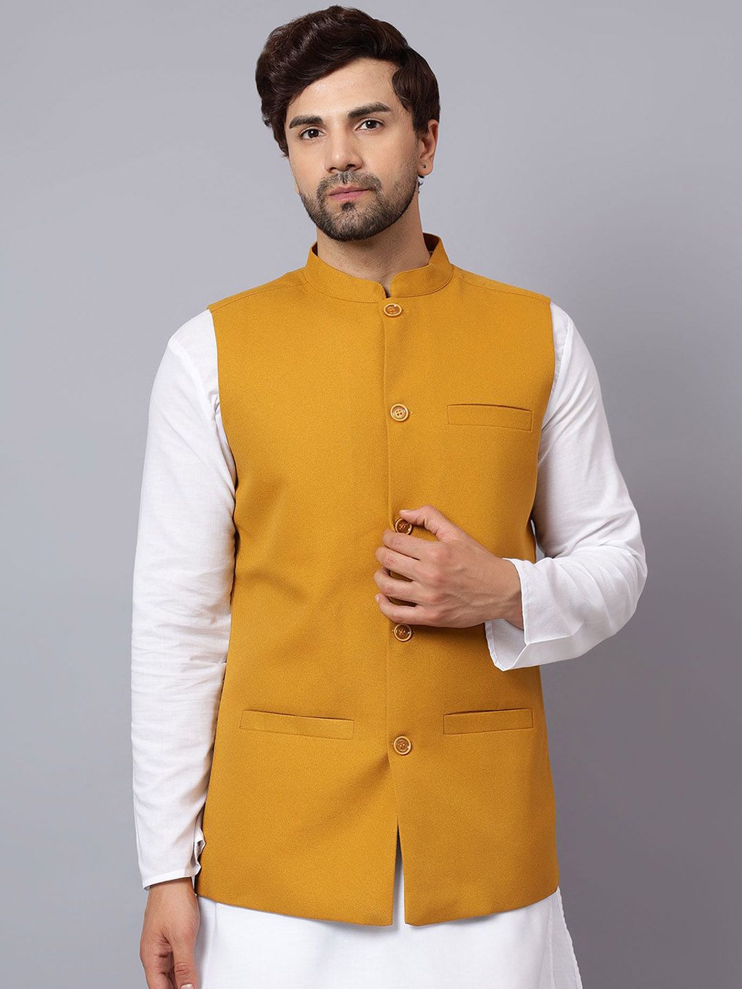 Latest Chikan Garments Mandarin Collar Nehru Jacket