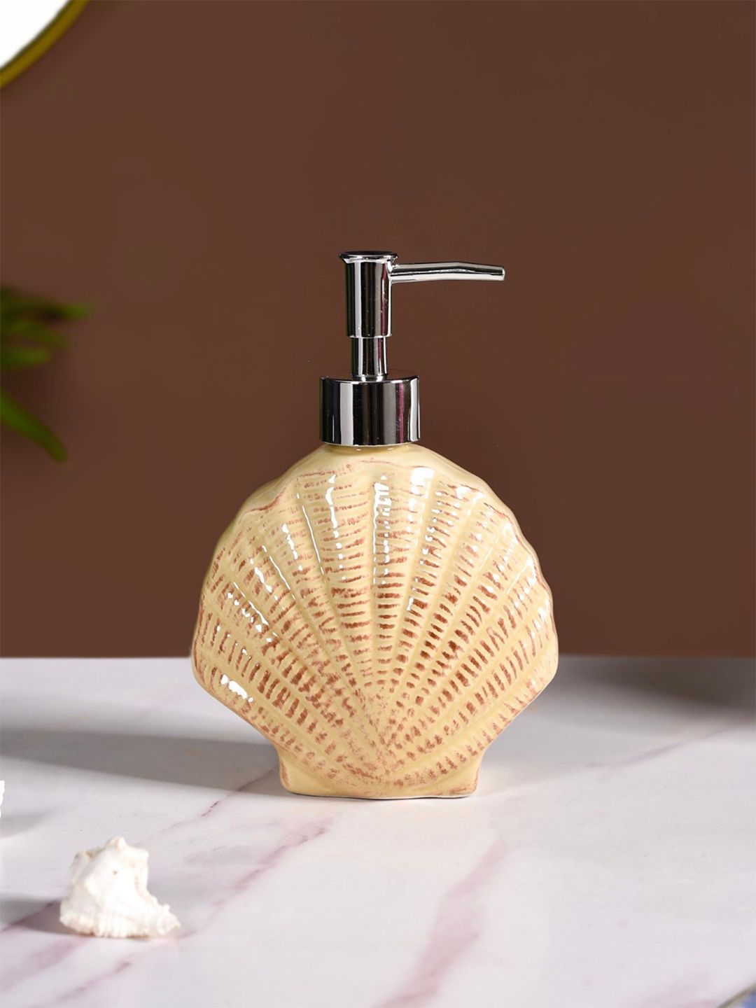 Nestasia Yellow Geometric Ceramic Soap Dispenser