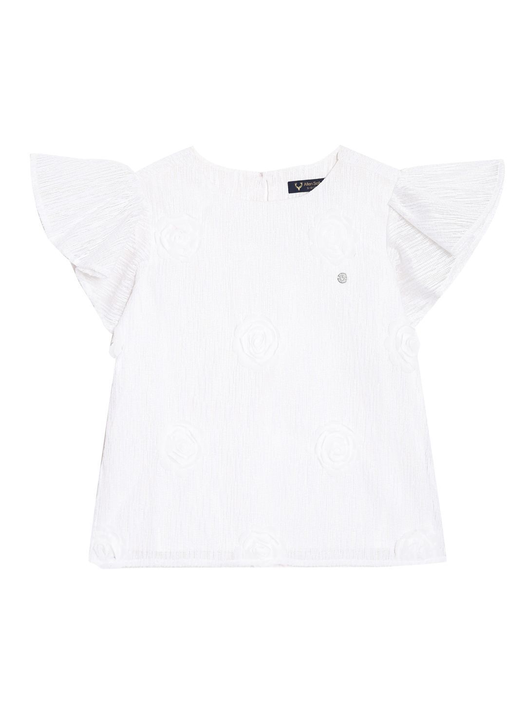 Allen Solly Junior Floral Flutter Sleeve Cotton Top
