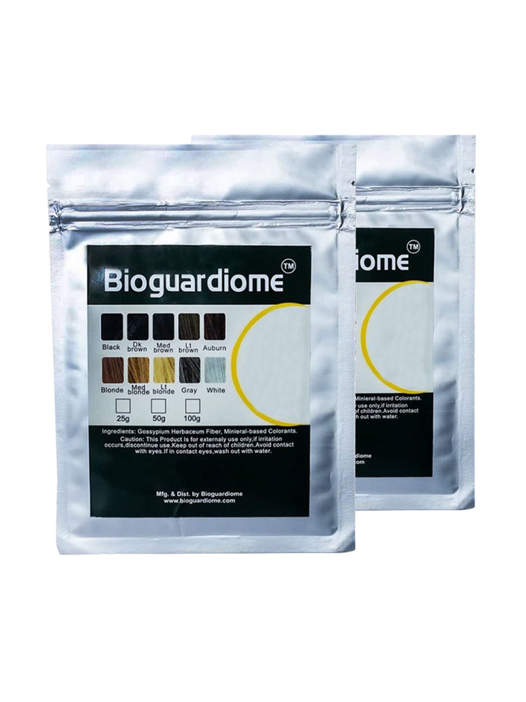 Bioguardiome Set Of 2 All Hair Building Fiber Refill Bag - 25g Each