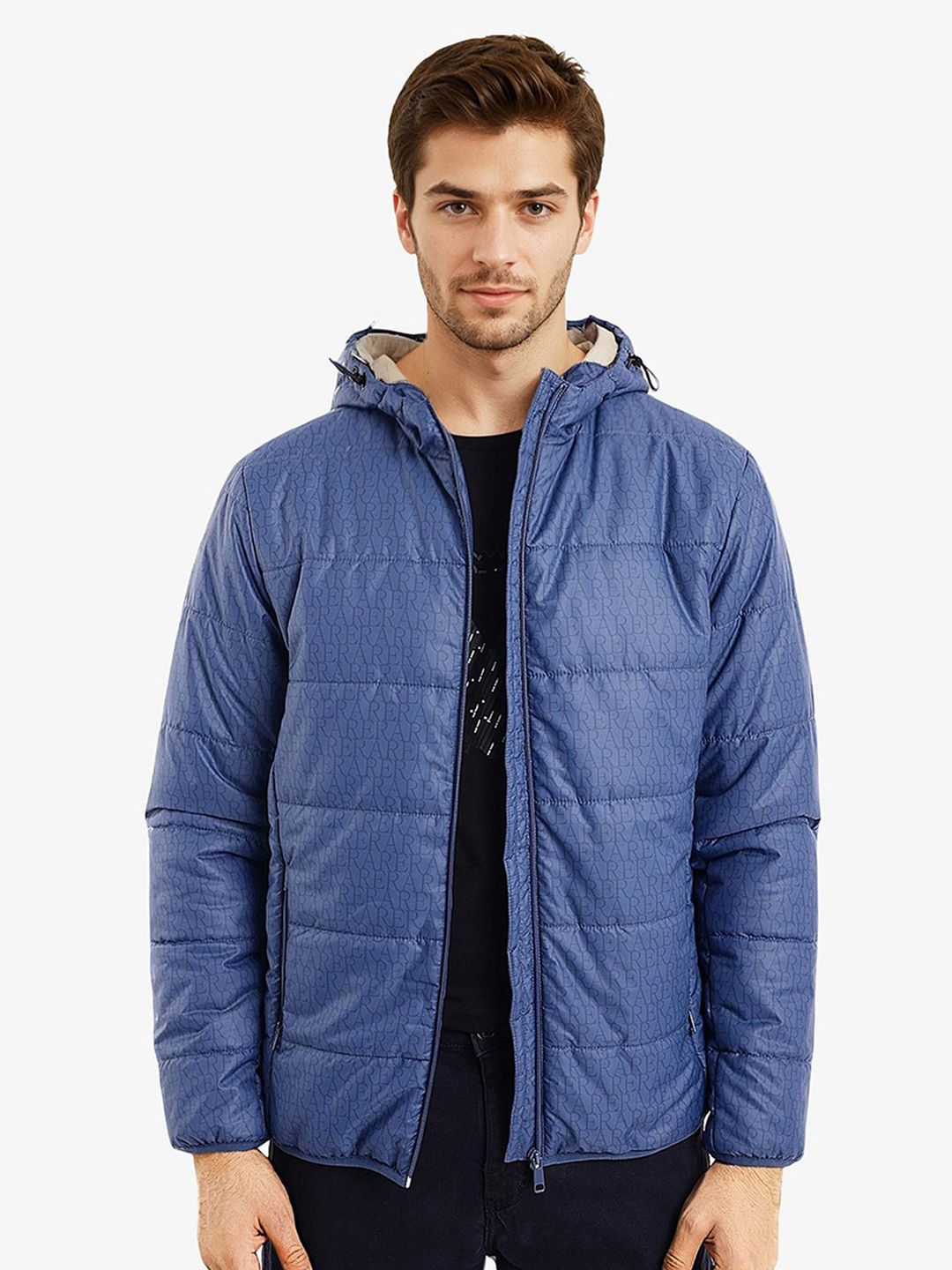 RARE RABBIT Vasto Men Colourblocked Longline Padded Jacket