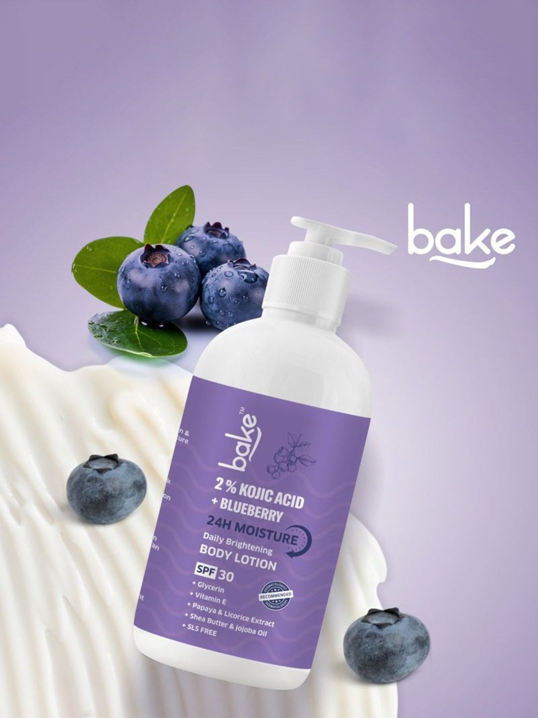 BAKE 2% Kojic Acid Body Lotion SPF 30 PA+++ for Dark Spots & Tan Removal - 200ml