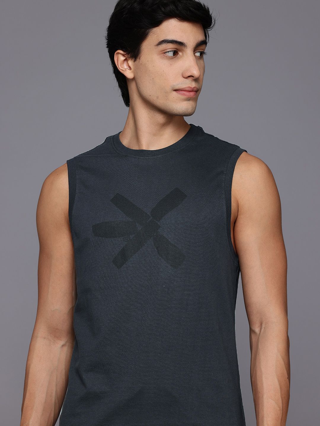 HRX by Hrithik Roshan Men Brand Logo Printed Pure Cotton T-shirt