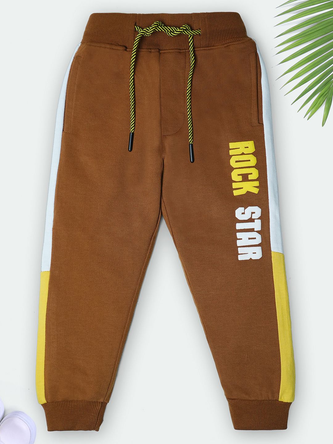 Nino Togs Boys Printed Cotton Mid-Rise Joggers