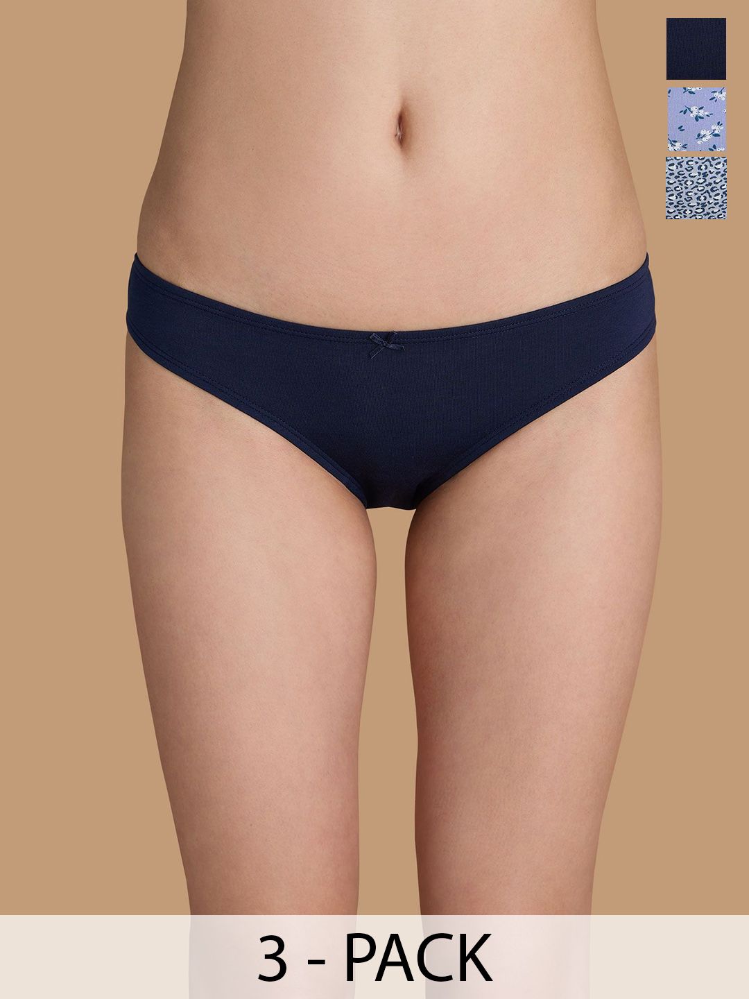 Nykd Pack Of 3 Women Mid Rise Bikini Briefs