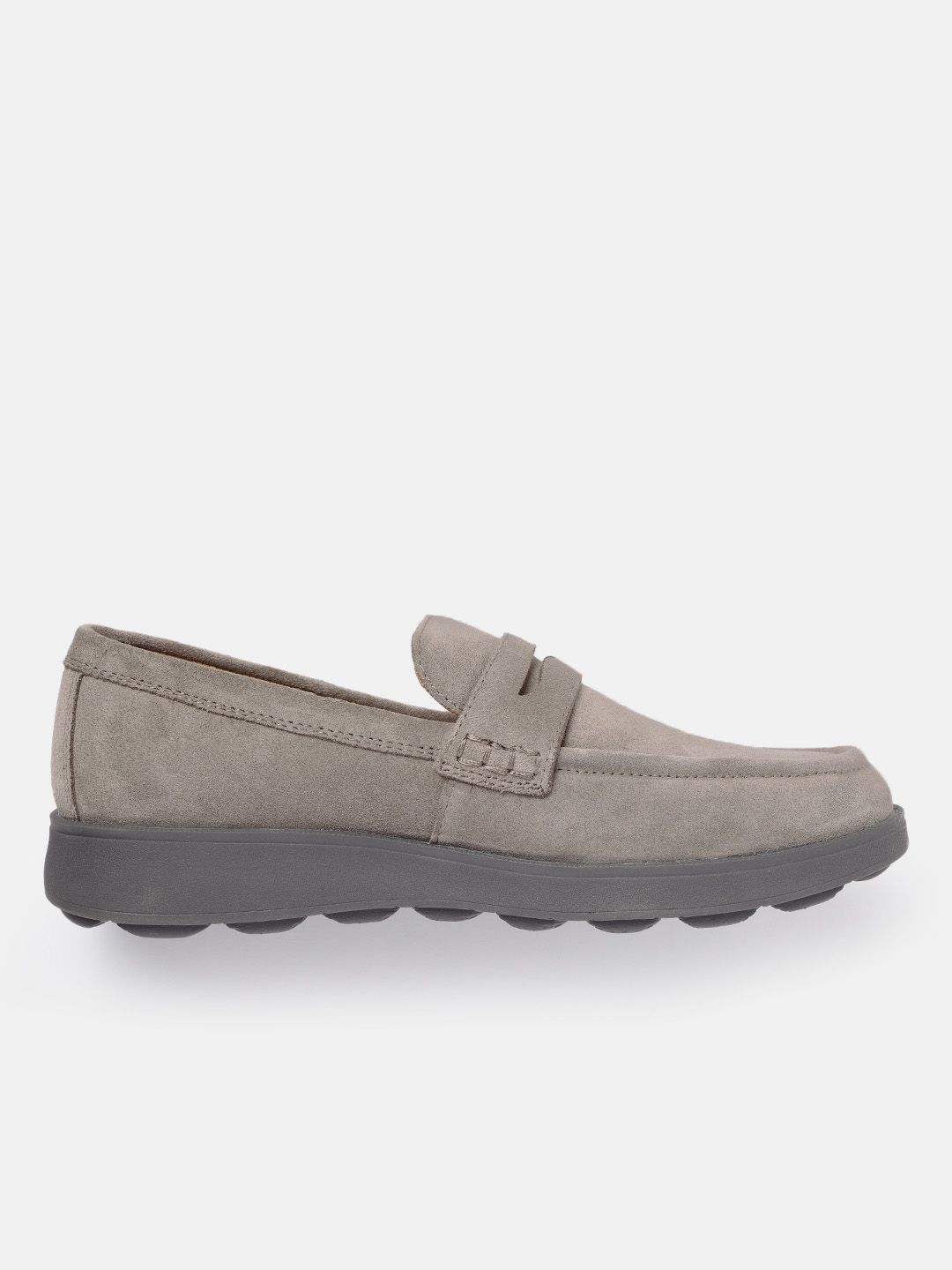 Geox Men\'s Suede Penny Loafers in Gray Taupe Geox Men main image 3