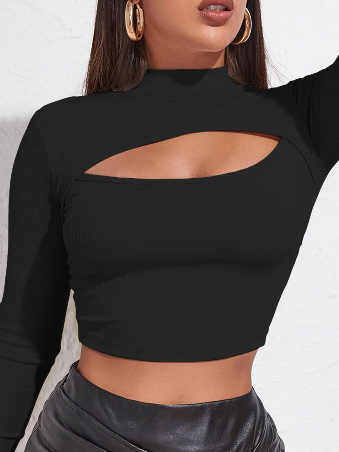 Buy BAESD Sheen Sheer Crop Top - Tops for Women 30287737 | Myntra