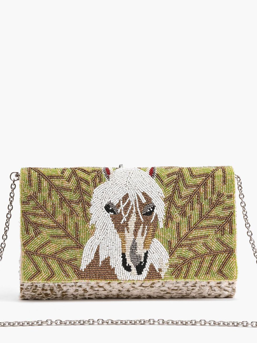 BohoGirl Embellished Foldover Clutch
